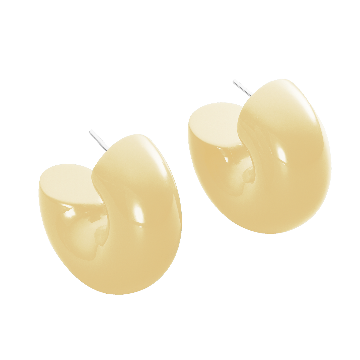 BEAM CHUNKY EARRINGS - VANILLA