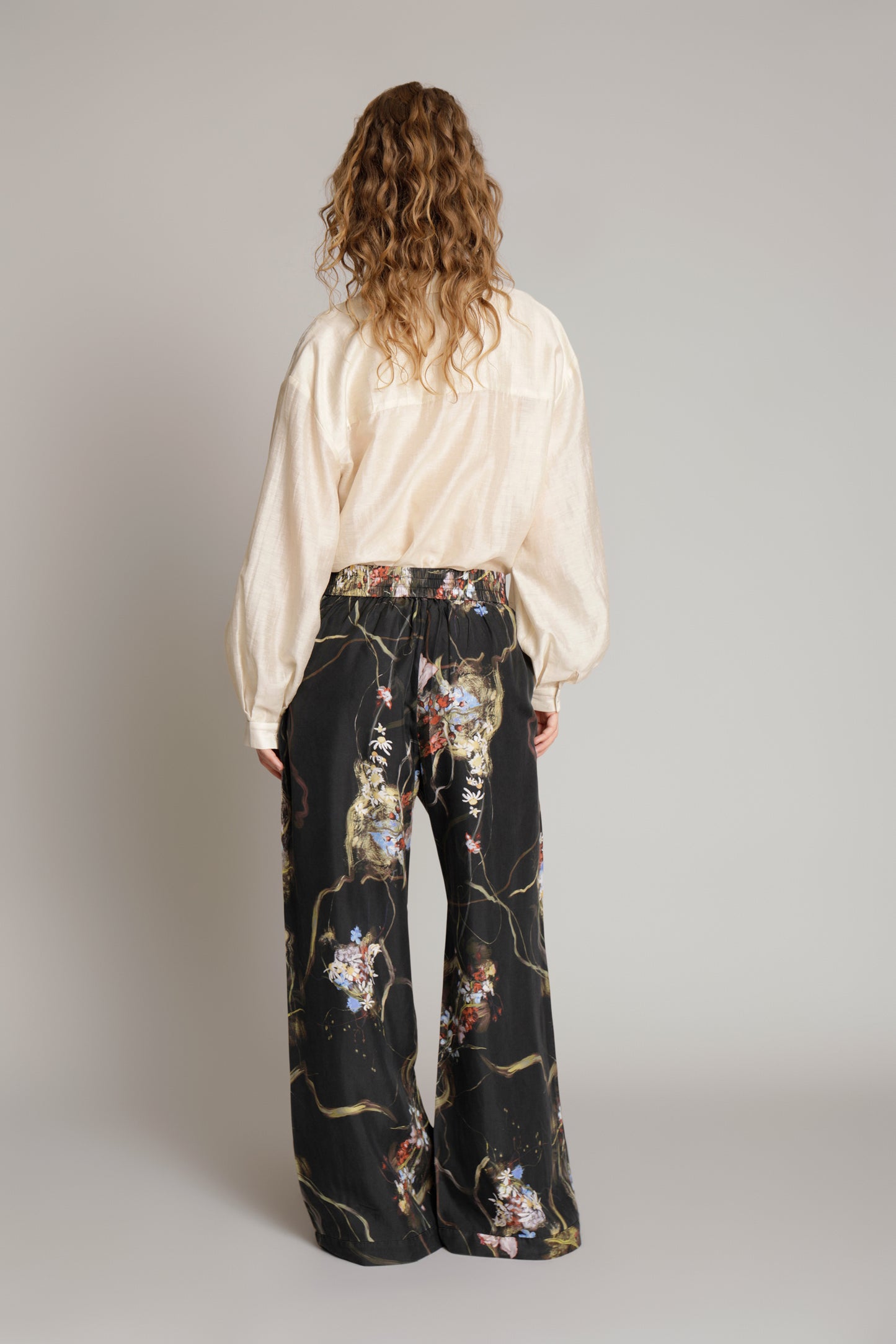 ARUM SILK PANTS - BLACK