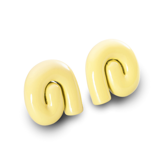 NIMBUS CHUNKY EARRINGS - CANARY YELLOW