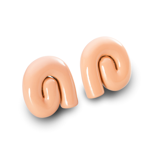 NIMBUS CHUNKY EARRINGS - PEACH