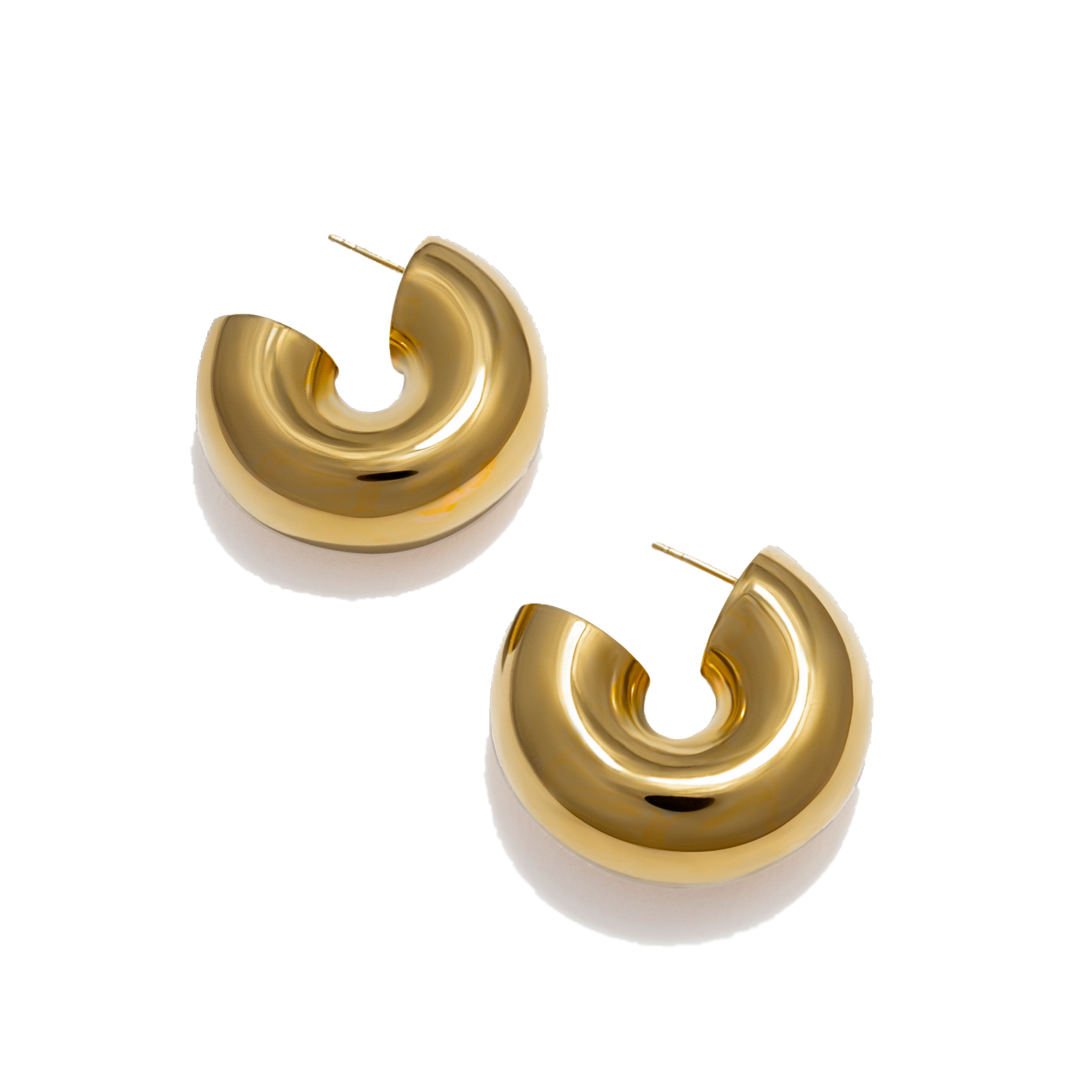 BEAM CHUNKY EARRINGS - GOLD