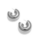 BEAM CHUNKY EARRINGS - SILVER