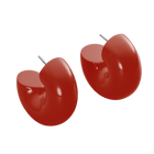 BEAM CHUNKY EARRINGS - RED