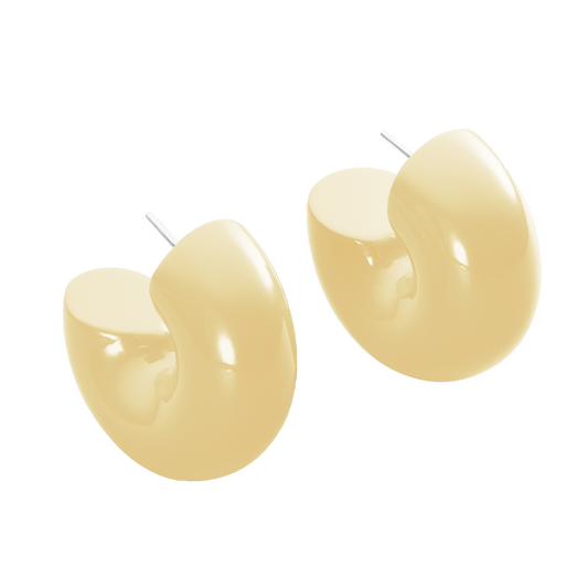 BEAM CHUNKY EARRINGS - VANILLA